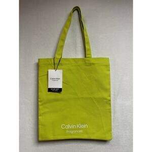Calvin Klein‎ fragrances canvas tote new with tag lime green
